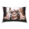 Playing Puppies with Scarf Design by Natalie Grosse Throw Pillow